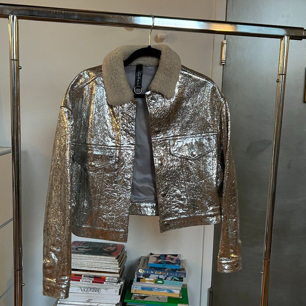 Simon Miller Metallic Fur Collar Jacket